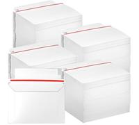 300Pcs A6 C6 Cardboard Envelopes Bulk, Self Seal Rigid Mailers Stay Flat Photo Document Mailers for Mailing Posting Shipping CD Postcard Comic Book Card, White(16.5 x 11.4 cm)