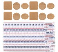 300pcs Adhesive Bandages for Wounds, 3 Styles Flexible & Breathable Brown Cotton Circle Spot Round Waterproof Kids Plasters Adhesive Bandages for Face Nose Hands Skin (3 Sizes)