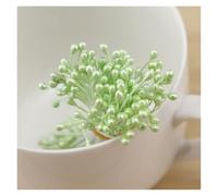 300pcs Aerificial Pearl Flower Stamen Double Head Craft Stamens For Cake Decorating, Floral DIY Projects, Handmade Jewelry, Cotton Thread Stamens Assorted Colors(Light Green)