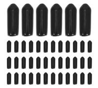 300pcs Aquarium Airline Manifold Covers Black PVC Replacement End Caps with Backflow Prevention and Universal Compatibility for Marine Tank and Office Aquarium Tubing