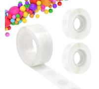 300pcs Balloon Glue Dots Removable Balloon Sticky Spots Extra Strong Glue Dots Double Sided for Birthday Party Wedding Christmas Decorations and DIY Scrapbooking Craft 1.3cm Diameter 3 Rolls