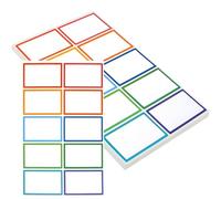 300Pcs Blank Sticky Labels with Colorful Borders - Large Writable Self-Adhesive Labels for Moving House, Storage Boxes & Shipping Organization, Multipurpose Packing Labels for Home and Office Use