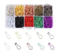 300PCS Bulb Safety Pin Clips, 10 Colors Pear-Shaped Locking Gourd Pins, Small Knitting Stitch Markers for DIY Crafting, Sewing, Clothing Making and Knitting Projects