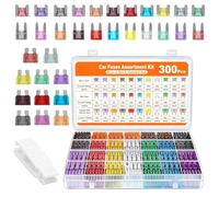 300pcs Car Fuses Kit,160 Mini & 90 Standard & 50 Micro Blade Fuses Assorted Set, 2A-40A with Puller & Storage Case, for Car Truck RV Motorcycle(2Amp 3A 5A 7.5A 10A 15A 20A 25A 30A 35A 40A)