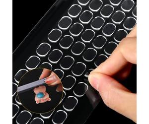 300pcs Clear Tack Putty for Figures, Removable Gel Glue Putty Adhesive Tacky Putty Double Sided Sticky Dots Stickers Wax Mounting Putty for Poster Wall Hanging Museum Crafts, 0.51x0.31"