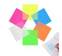 300Pcs Coloured Translucent Sticky Notes, Pastel Clear Waterproof Self-Stick Notes for Books, Folders, Index, School Office Supplies
