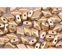 300pcs DiamonDuo 2-Hole Beads Rhombus Gemduo 5 x 8 mm, Aztec Pale Gold (1710), Bohemia Crystal Glass, Czechia 11109025