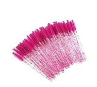 300PCS Disposable Eyelash Brushes - Crystal Mascara Wands - Eyelash Spoolies & Eyebrow Brushes - Makeup Applicators for Lash & Brow Grooming - Castor Oil Application - Cosmetic Tools (Rose Red)