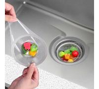 300pcs Disposable Kitchen Mesh Sink Strainer Bags, Anti-Clogging Kitchen Sink Strainer Mesh Bag, Elastic Sinks Filter Net Bag for Collecting Kitchens Food Waste Leftover Garbage