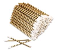 300Pcs Disposable Lip Brushes Wands - Velvet Touch Lipstick & Lip Gloss Applicators, Precision Tips for Concealer, Makeup Removal, Nail Polish and More, Travel Friendly Beauty Tool, Gold