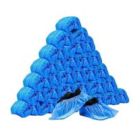 300PCS Disposable Shoe Covers, Jicyor Blue Plastic Shoe Covers, Waterproof Non-Slip-Dust Shoes Covers,Shoe Protector Covers,Suitable for Keeping Shoes/Floors/Carpets Clean and Tidy
