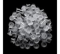 300pcs Disposable Tattoo Plastic Ink Cups Wide Ink Caps Base White, Small S 10x11mm Tattoo Ink Cups for Tattoo ink,Tattoo Supplies,Tattoo Kits