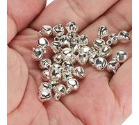 300Pcs DIY Craft Bells, 6mm / 0.2in Small Christmas Bell for DIY Bracelet Anklets Necklace Knitting Jewelry Making Festival Decorations