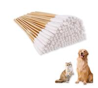 300Pcs Dog Ear Cotton Buds, 12cm Long Cleaning Swabs Dog Ears Cleaner, Stinky Stuff For Dogs And Cats Ears Cleaning, Swab Sticks Remover Itchy, Cotton Buds For Animals Ear Wax Infection Removal