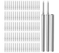 300Pcs Double-Head Skirting Thread Seamless Nail, Invisible Double-Sided Nails for Baseboards & Trim, No Mark No Hole Fasteners with 3 Sleeve Tools for Solid Wood & Drywall