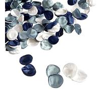 300Pcs Dusty Blue Rose Petals Wedding Table Decor Navy Blue White Dusty Blue Artificial Flower Petals for Wedding Shower Decorations Dusty Blue Wedding Decor
