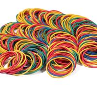 300Pcs Elastic Rubber Bands Coloured File Folder Rubber Bands Natural Strong Elastic Bands for School Home Office Supplies Industrial Crafts DIY 38mm