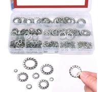 300pcs External Star Lock Washers 304 Stainless Steel Assortment Kit M2.5-M
