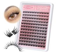 300Pcs Eyelash Extension Kit Fluffy 60D+80D+100D Cluster Kit with and Glue Natural Individual Eyelashes 10-18MM Individual Cluster Kit