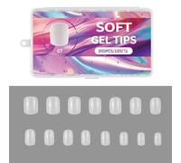 300Pcs Full Covers Short Matte Nails Tips Pre Shaped Acrylic False Nails Manicure Decoration For Art Nail Tips