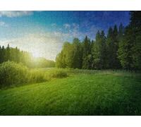 300pcs Fun Jigsaw Puzzle for Adults Beautiful Sunset Over Forest Lake Impossible Hard Difficult Puzzles for Family Challenging Family Activity