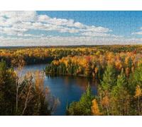 300pcs Fun Jigsaw Puzzle for Adults Sunny Highbanks View During Autumn Over The River Cooke Puzzles Home Decor Birthday Party for Men Women