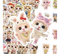 300Pcs Funny Cat Stickers, Cute Meme Cat Sticker Pack, Pet Material Decorative Stickers for Journals, Desks, Notebooks, DIY Crafts, and Daily Use