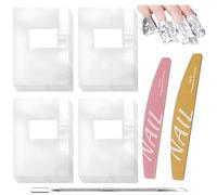 300pcs Gel Nail Remover Wraps with 1 Cuticle Pusher & 2 Nail Files, Aluminium Foil Soak Off Wraps for Gel Nail Polish Removal, Lint-Free Cotton Pads for Acrylic & UV Gel Nails