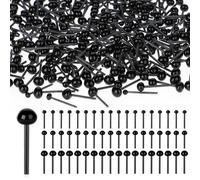300pcs Glass Safety Eyes 2/3/4mm Black Beans Glass Eyes Balls Doll Eyeballs for DIY Needle Felting Bear Plush Animal Puppet Dolls Decoys Sewing Crafts, Small Black Beads For Eyes, Doll Making Supplies