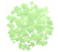 300Pcs Glow in The Dark Stars and 2Pcs Moon Stickers 3D Fluorescent Ceiling Wall Decals for Kids Room Bedroom Nursery Decoration Luminous Star Stickers for Walls