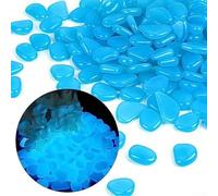 300pcs glow stones for aquarium and flower pot decoration, plastic pebbles with luminous glow effect, suitable for enhancing outdoor garden spaces (pebble)