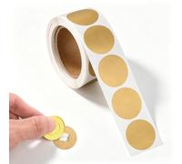 300PCS Gold Round Scratch Off Stickers Roll, 1" Round Raffle Labels | Self Adhesive Circle Scratch-Off DIY Labels for Top Secret Winner Prize Reward Cards Party Favors (Gold)