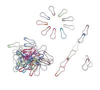 300pcs Gourd Pear Clips Pins With A Box Crochet Stitch Markers Mixed Colours Small Calabash Knitting Stitch Markers Bulb Safety Pins for Diy Crafting Sewing