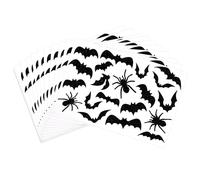 300pcs Halloween Bat Labels Stickers, Black Bat Spiders Stickers Self-Adhesive Waterproof Halloween Stickers Bat Shaped Labels for Cards Invitations Sealing Decoration Halloween Party Favors