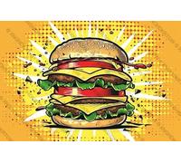 300pcs Hamburger Fast Food Jigsaw Puzzle Suitable for All Groups of People Creative Fun Jigsaw Traditional Puzzles Perfect for Family Nights Game