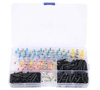 300pcs Heat Shrink Butt Crimp Connector Tube, Solder Sleeve Wire Connector Set with Color - Coded Sizes for Electrical Wiring, DIY, Automotive, and Home Repair