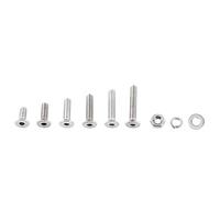 300pcs Hex Socket Screws Bolt, M3 304 Stainless Steel Bolt With Hex Nuts Washer Assortment Repair Tool Accessory, Nut & Bolt Kit(Flat head)