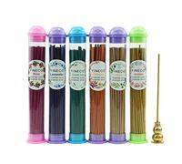 300PCS Mini Incense Sticks Lavender Rose Jasmine Sandalwood Green Tea Colognes 6 Popular Incense Flavors Great for Aromatherapy(Colorful)