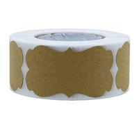 300Pcs Kraft Handmade Baking Sticker Self-Adhesive Label Handmade Adhesive Stickers Natural Kraft Christmas Gift Tags Holiday Present Stickers Labels Roll Decor 1.25 x 2.28 Inch