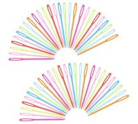 300pcs Large Eye Plastic Sewing Needles,Darning Needles for Yarn, 2.8in Colorful Plastic Large Eye Yarn Sewing Needle for Handmade Crafts DIY Notions Stitchery
