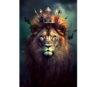 300pcs Lion with Crown Jigsaw Puzzle Suitable for All Groups of People Creative Fun Jigsaw Traditional Puzzles Perfect for Family Nights Game