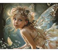 300pcs Little Girl Dressed in A Fairy Costume with A Butterfly Creative Fun Jigsaw Puzzle for Adults Challenging Traditional Puzzle Perfect for Family Nights Game