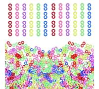 300Pcs Loom Bands S Clips,Colourful Plastic Band Clips Connectors Refills Bracelet Kit Hooks,for Craft Making DIY Bracelet Connector Weaving Necklace Jewelry Accessories