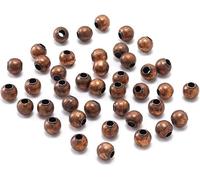 300Pcs/lot 3mm Antique Copper Round Spacer Beads Smooth Ball End Seed Metal Beads for Jewelry Making Findings Accessories Supplie and Bead Assortments (0.12inch)