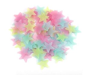 300Pcs Luminous Stars Wall Stickers, Multicolor Home Wall Ceiling Glow in The Dark Stars Stickers for Celling for Childrens Rooms, Baby, Children Bedroom