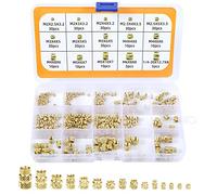 300Pcs M2 M3 M4 M5 M6 Female Thread Knurled Nuts Brass Threaded Insert Embedment Nuts, Threaded Inserts for Plastic 3D Printing Injection Molding