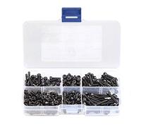 300Pcs M3 Alloy Steel Hex Socket Head Cap Bolts Screws with Nuts Assortment Kit, Black Oxide Finish 12.9 Grade for Furniture Repairing Woodwork