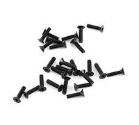 300pcs M3 Countersunk Black M3 Countersunk Bolts Black Nuts and Bolts M3 Black Alloy Steel Hex Socket Screws Bolt and Nut Assortment, M3 * 4 ~ M3 * 12 (C: Flat head)