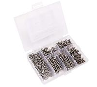 300Pcs M3 Hex Screws Nuts Set, Stainless Steel Fasteners with Storage Box, Uniform Pitch No Burr Resistant for Electronics Machinery Home Repair