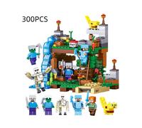 (300PCS) Minecraft Block Building Toy Set Village Diy Puzzle Toy Abs Gift Educational Kid